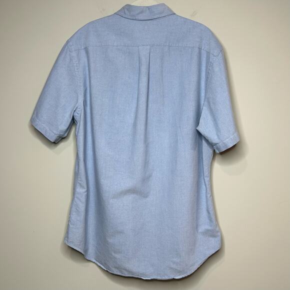 Ralph Lauren Blue Button Down Dress Shirt Size XL Slim Fit Short Sleeves - Picture 7 of 9